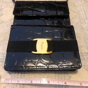 Ferregamo crocodile glossy wallet bag